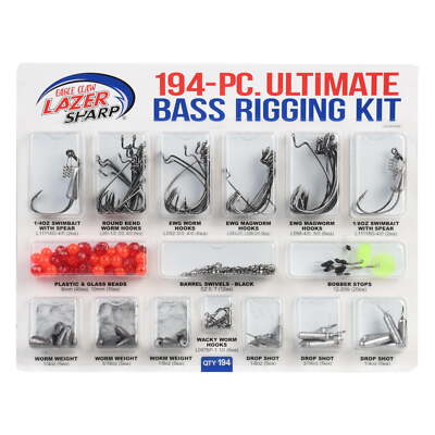 Eagle Claw Lazer Sharp Ultimate Bass Fishing Terminal Kit.convenient Durable