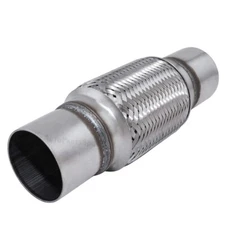 Fits Exhaust Flex Pipe 2.5" x 6" Heavy Duty Stainless Steel Double Braided 10"OL