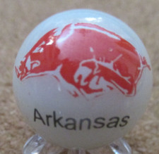 Arkansas Razorbacks Logo on a Pearl Jabo Marble 87 .934" 23.85mm