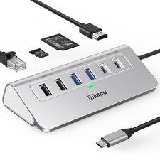 10-in-1 USB C Hub Docking Station, Aluminum Ethernet Adapter With 4K HDMI, PD...