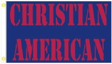 3X5 CHRISTIAN AMERICAN JESUS CHRIST BLUE RED 100D FLAG W/ GROMMETS