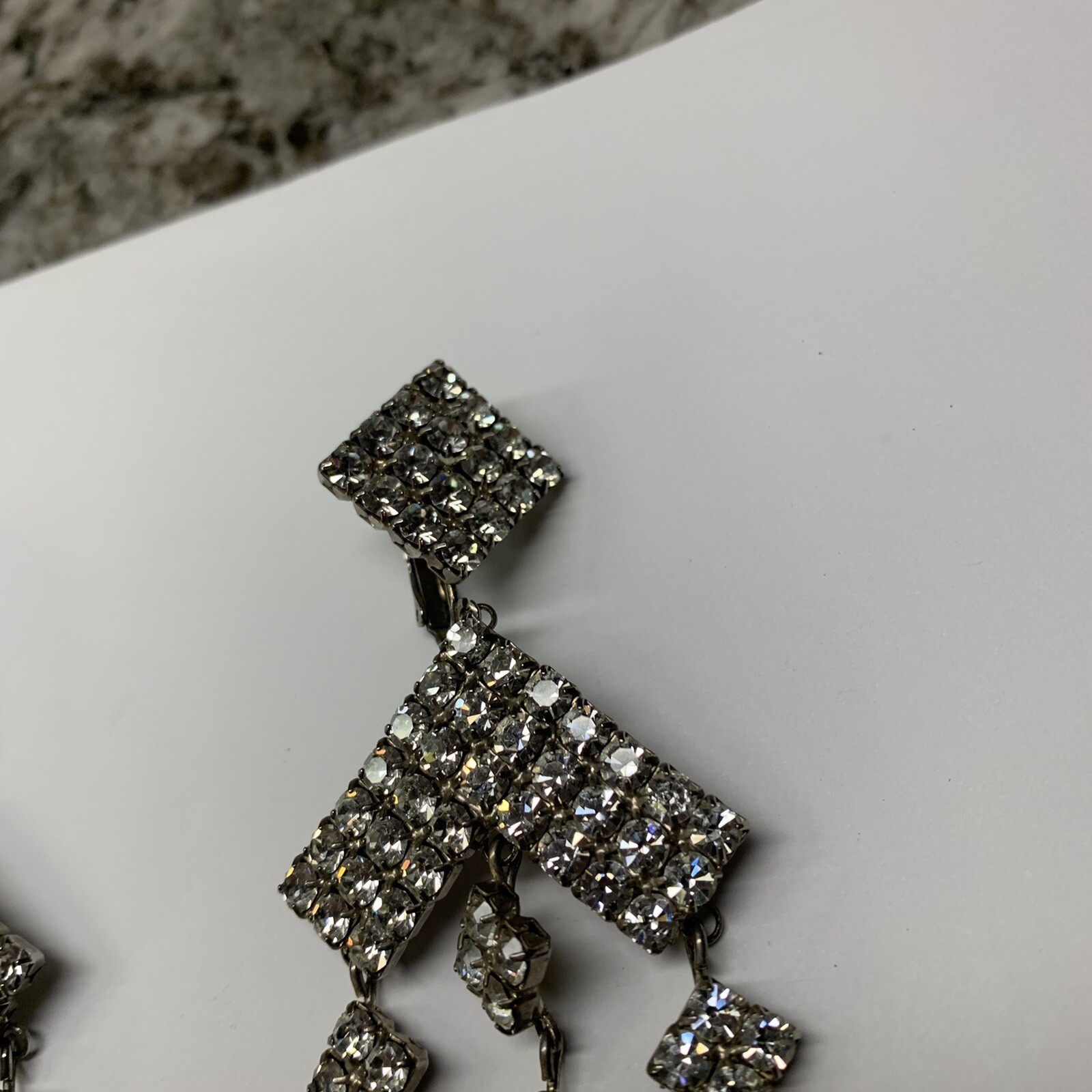 Oversized Statement Clear Prong Set Rhinestone Vi… - image 5