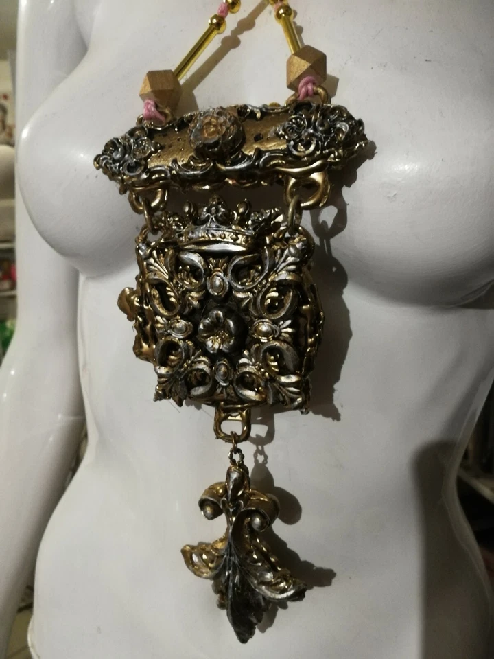 Collar Joyería de Lujo Estilo Vintage Colgante Mujer Joyería Art Deco Barroco Foto 3 de 4