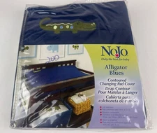 NOJO Alligator Blues Contoured Changing Pad Cover Baby Boy Unisex Dark Blue