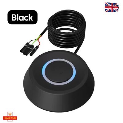 LED Computer Desktop Schalter PC Hauptplatine extern Ein/Aus Taste Kabel UK