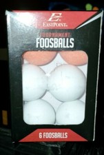6 Foosballs: 2 orange Textured 4 White Table Soccer Tournament Foosballs