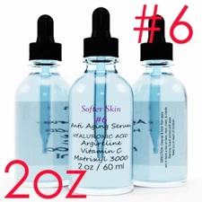 #6 2 OZ 100% Pure Hyaluronic Acid with Vitamin C  Argireline & Matrixyl 3000
