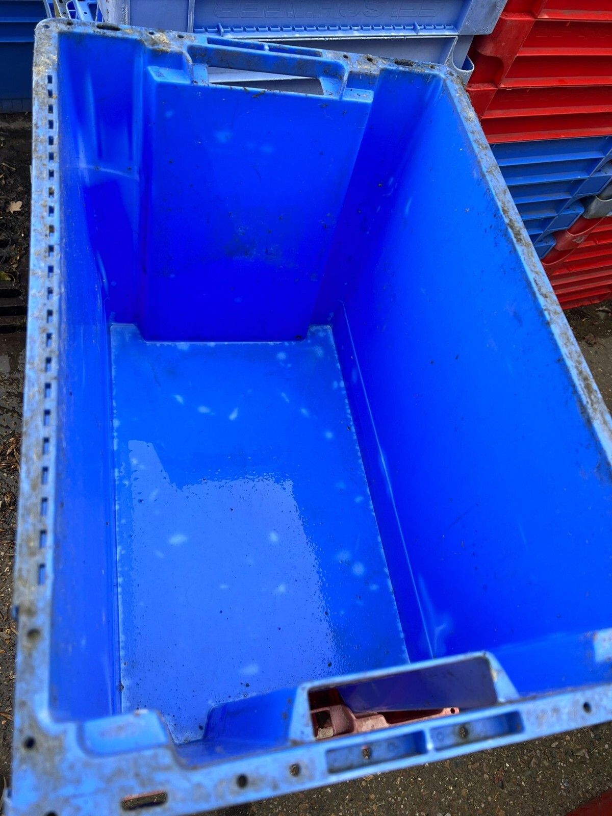 3 x Strong Large Heavy Duty Plastic Stackable Storage Containers Box