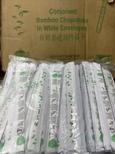 Kari-Out Disposable Chinese Bamboo Chopsticks 9" Individually wrapped 1200pcs