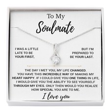 To My Soulmate Necklace, Soulmate Gift, Gift For Girlfriend, Christmas Gift