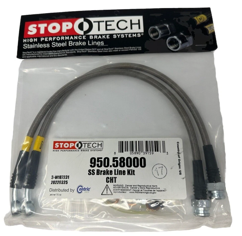 StopTech 950.58000 Front Stainless Brake Line Kit for 05-10 Cherokee / Commander - Image 2 of 4