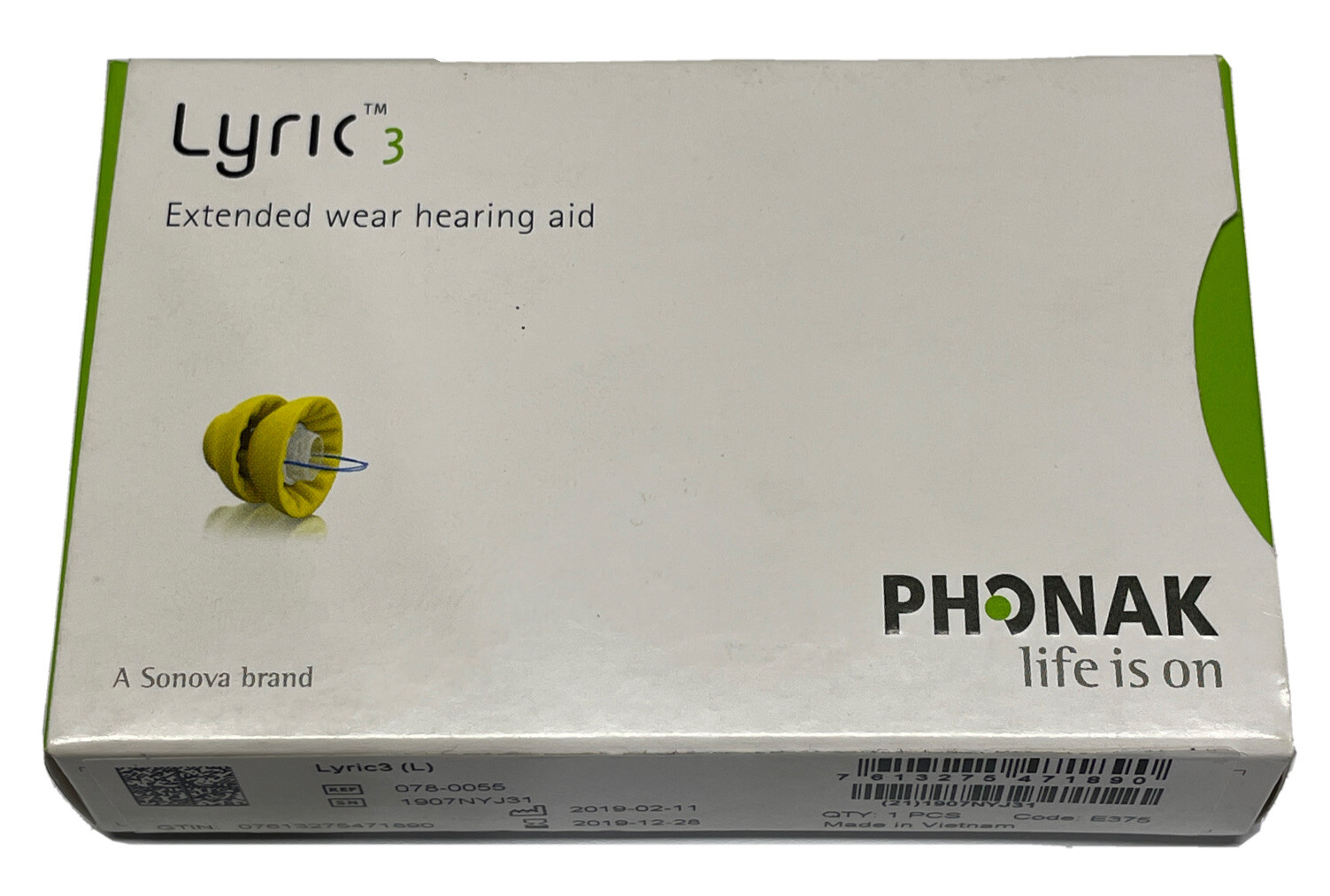 Phonak Lyric 3 (L) Extended Wear Hearing Aid Accessories 0780055