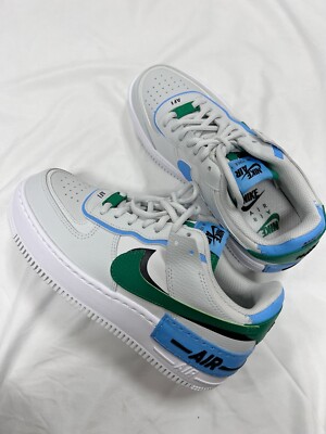 nike air force 1 shadow blue green