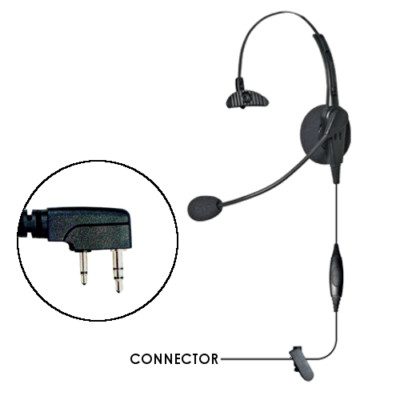 Klein Voyager Over The Head Headset for Kenwood 2-Pin Radios Two Way Radios