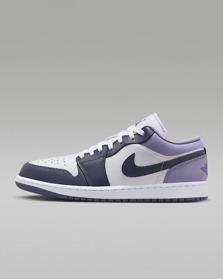 Nike Air Jordan 1 Low Purple White 553558-145 Men's Size | eBay