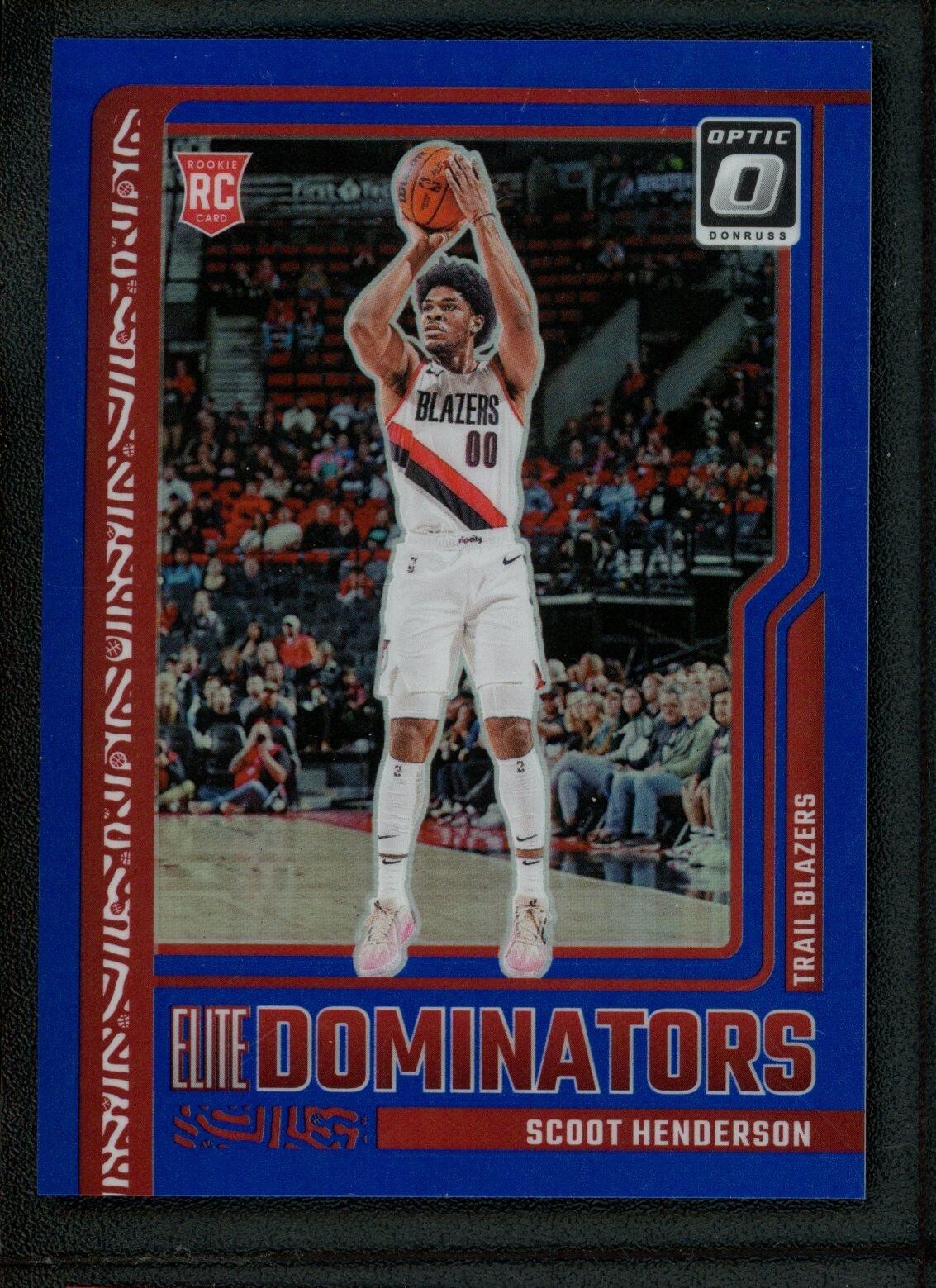 2023-24 Scoot Henderson 24/49 Panini Donruss Optic Blue Elite Dominators