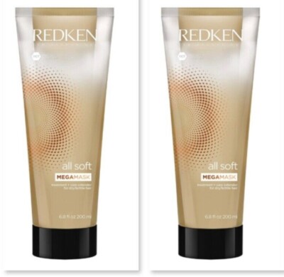 2 Redken All Soft MEGA MASK Treatment & Care Extender 6.8 oz Each (829)