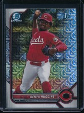 KENYA HUGGINS 1st 2022 Bowman Chrome Draft ASIA MOJO REFRACTOR REDS Rookie RC