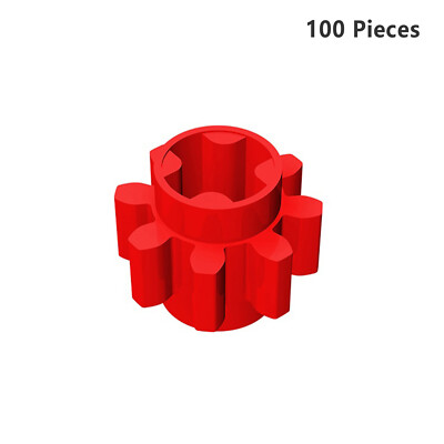 3647 Technic Gear 8 Tooth GEAR Wheel T=8, M=1 Red 100 PCS Bricks, Pieces & Parts
