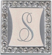 Lillian Rose 1" MONOGRAM CLIP with Rhinestone Frame - LETTER 'S'