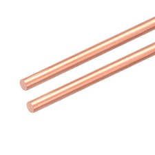 2Pcs 99.99 Pure Copper Round Rod, 2.3mm / 0.09" Dia 12.6" Length for DIY