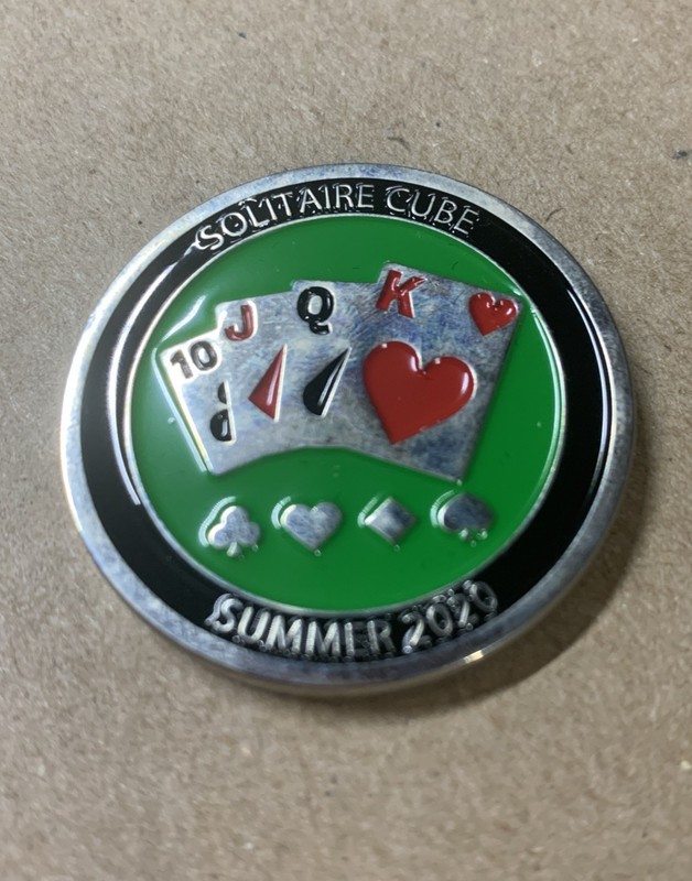 Skillz Black Social Casino Solitaire Cube Summer 2020 Coin Medal