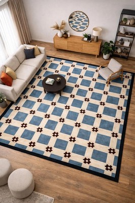 Hand Tufted New Area Rug Handmade Modern Floor Carpet for living room