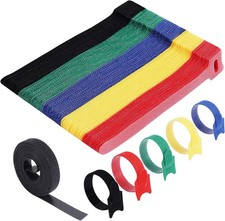 Bunte Nylon-Kabelbinder Klettverschluss Sortiert 302010 Stück vielseitig