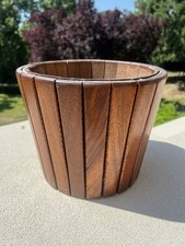 Vintage Retro 1960s/70s Teak Wood Plant Pot Planter Mid Century