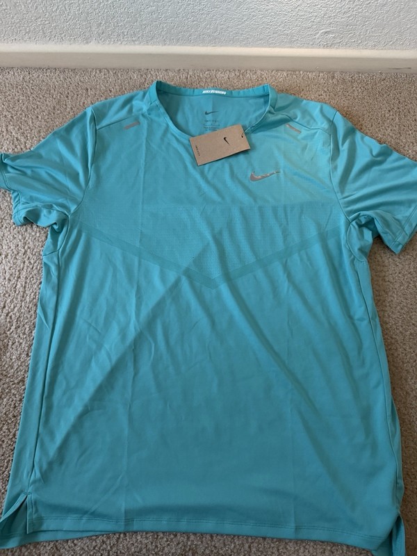 *BRAND NEW* Men Nike Rise 365  Dri-fit Crew Neck Run' Top Cactus Sz L CZ9184-345