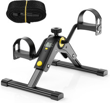 under Desk Bike Pedal Exerciser with LCD Display Portable Mini Exercise Bike for