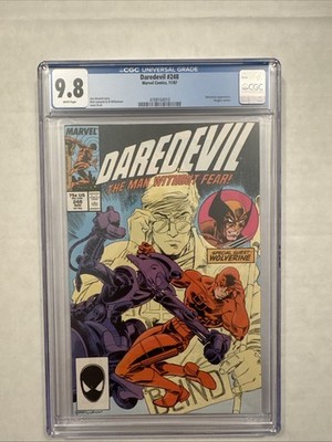 Daredevil #248 CGC 9.8 White Pages   Wolverine Appearance Marvel 1987