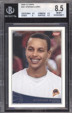 2009 Topps Basketball Stephen Curry #321 RC BGS 8.5
