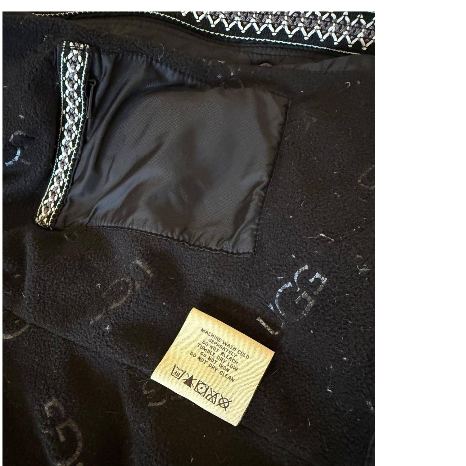 UGG Australia Women's Black Down Puffer Jacket Ribbed Knit Collar Sz M*Rare Find image 8