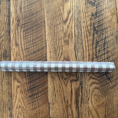 Vintage Roll A-21 Con-Tact Contact Paper Pattern 828 Brown Plaid Shelf Liner