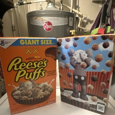 General Mills Reese's Puffs Giant Size Cereal Box KAWS Edition 2022
