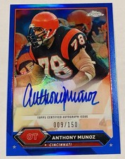 2024 Topps Chrome Anthony Munoz Blue Refractor Auto /150