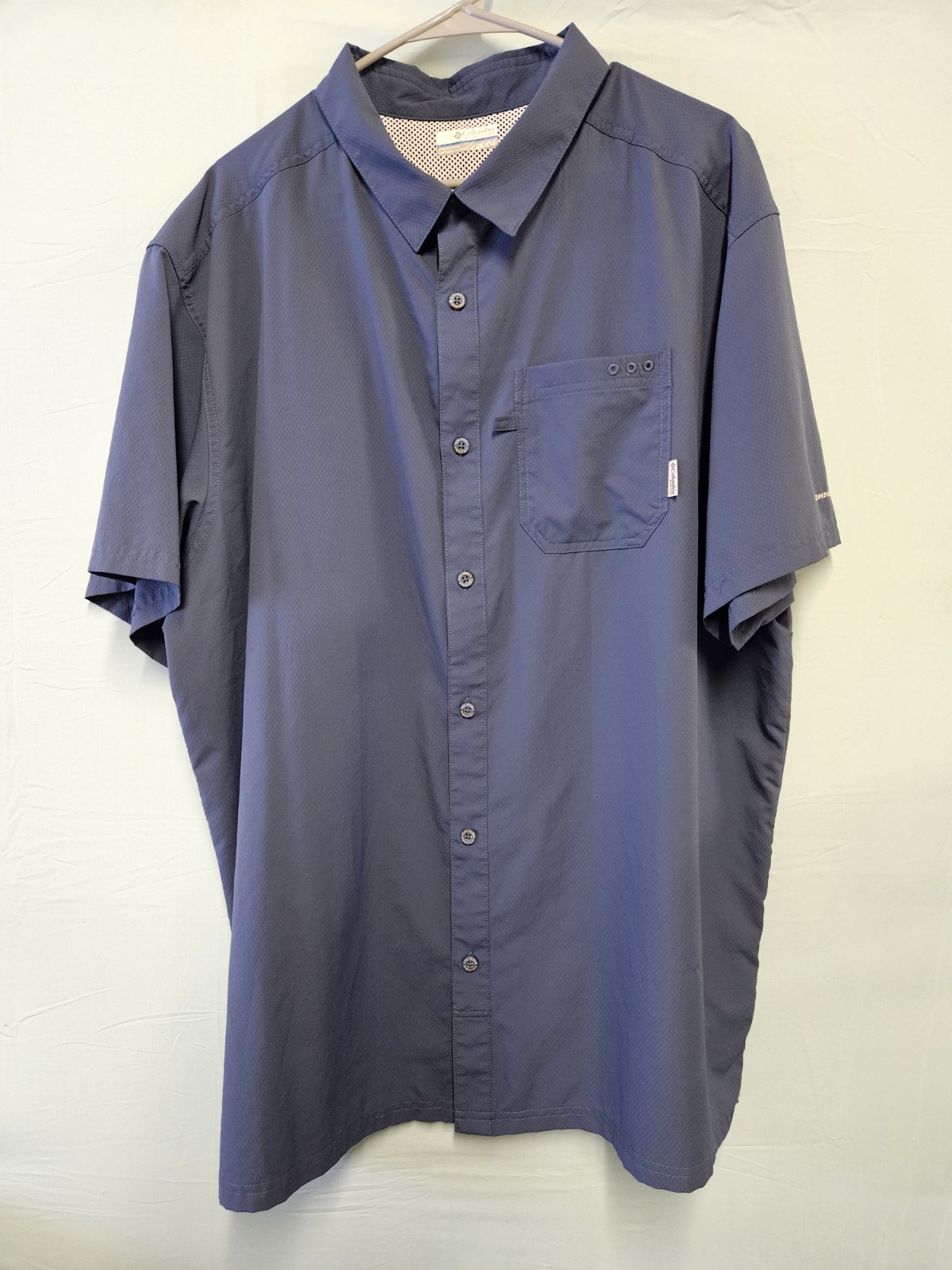 Columbia Men's XXL Short Sleeve PFG Omni Shade 2X Button Up Fishing Shirt