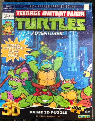 TMNT 3D Puzzle 300 Pc Lenticular Ninja Turtles Comic Cover 12x18
