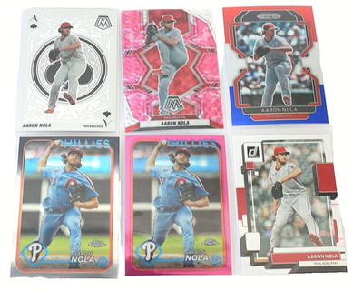 Topps Panini Aaron Nola Philadelphia Phillies Base Insert Parallel Lot of 6