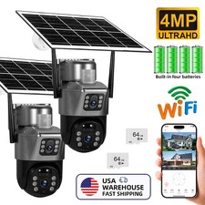 2PCS WIFI Solar Battery Outdoor 4MP Wireless ...