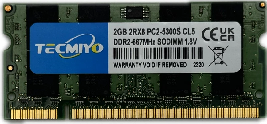 8GB (4x2GB) DDR2-667 SODIMM Kit PC2-5300S 667Mhz 2Rx8 1.8V CL5 RAM - Image 2 of 3