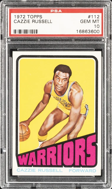 1972 TOPPS #112 CAZZIE RUSSELL PSA 10