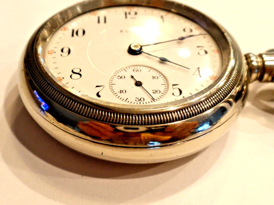 Big,18SZ-Elgin Pocket Watch59mm Case, serviced new glass,clean dial  Runs Great- - Image 2 of 4