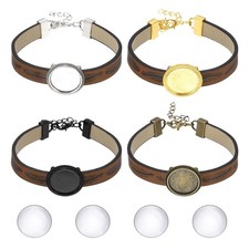 Bracelet Blanks for Jewelry Making 4pcs 18mm Orange