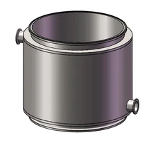 HFS(R) Jacketed Sanitary Spool Tri Clamp 12" x 24", w/ (2) 1.5" TC Port