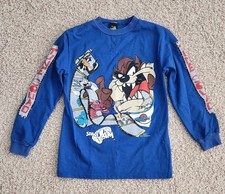 VTG 1996 Space Jam Shirt Youth L Freeze Tune Squad Bugs Taz Wile E Coyote 90's