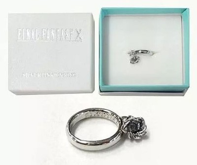 Quadratischer Final Fantasy X Yuna Silber Pinky Ring Größe 3 Charakter...