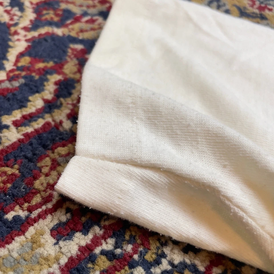 Camisa Polo Vintage Cintas Para Hombres Grande Blanca Logo Chevron Bolsillo Hecha en EE. UU. Foto 4 de 4