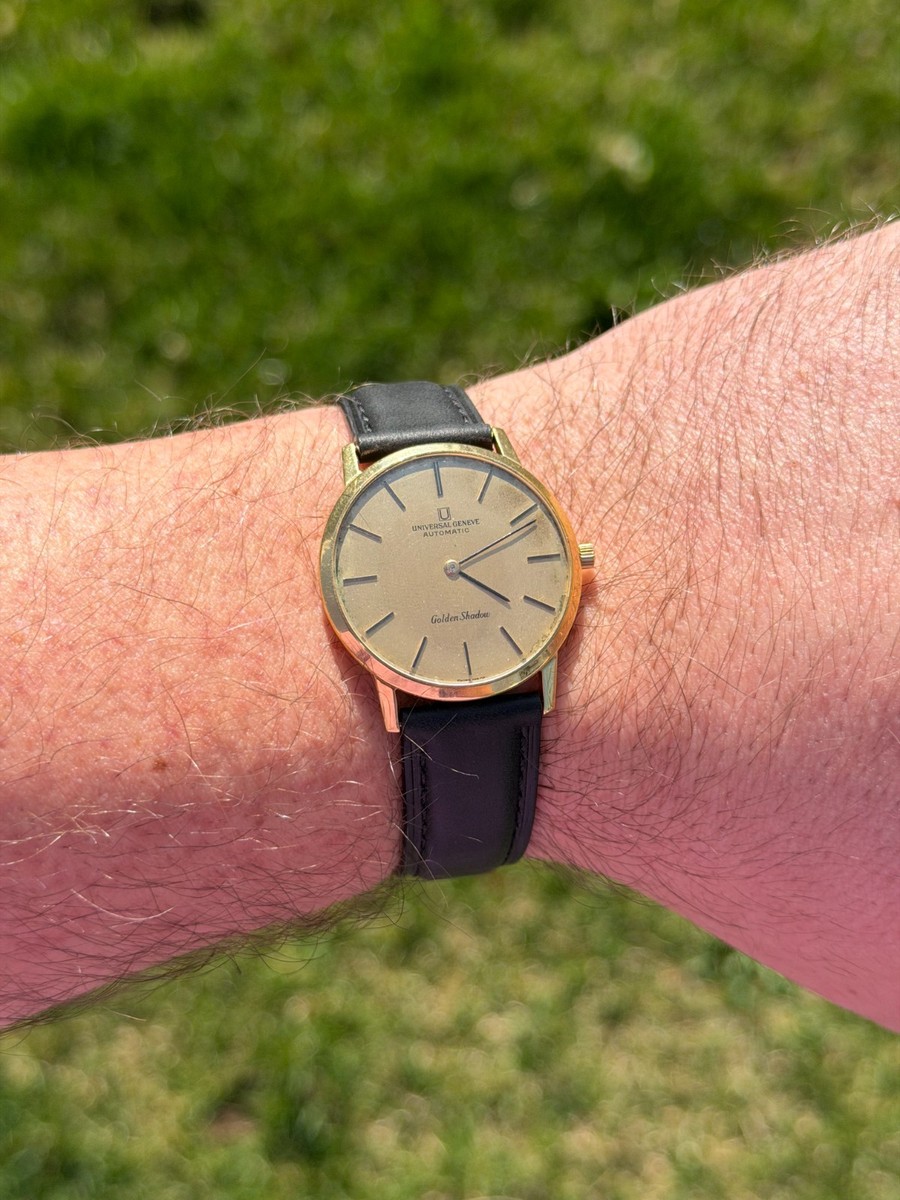Universal Geneve Golden Shadow 18K Solid Gold Automatic Watch Cal